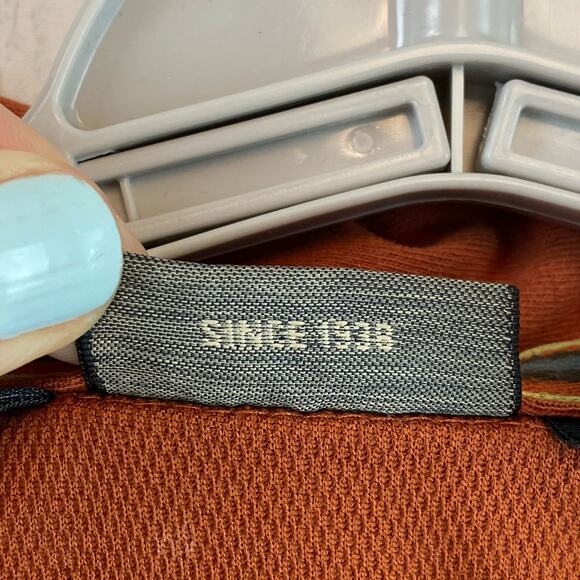 REI Orange Cotton Blend UPF 50+ Short Sleeve Outdoors Polo Shirt Size Large - Picture 10 of 11